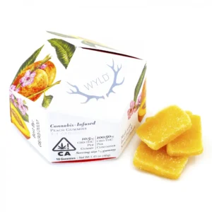wyld – peach gummies cbd:thc